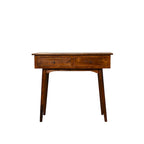Console 2 tiroirs en bois massif Châtaignier 89 cm
