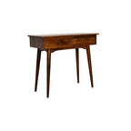 Console 2 tiroirs en bois massif Châtaignier 89 cm