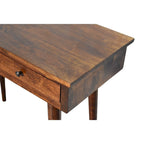 Console 2 tiroirs en bois massif Châtaignier 89 cm