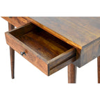 Console 2 tiroirs en bois massif Châtaignier 89 cm