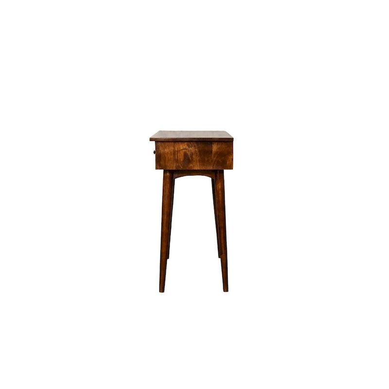 Console 2 tiroirs en bois massif Châtaignier 89 cm