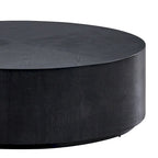Table basse ronde sur pied, noyer/noir – Style moderne, 1 à 2 personnes