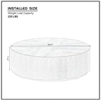 Table basse ronde sur pied, noyer/noir – Style moderne, 1 à 2 personnes