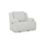 Fauteuil inclinable à bascule en velours côtelé marron/gris avec languette et coussins décoratifs – 1 place