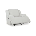 Fauteuil inclinable à bascule en velours côtelé marron/gris avec languette et coussins décoratifs – 1 place