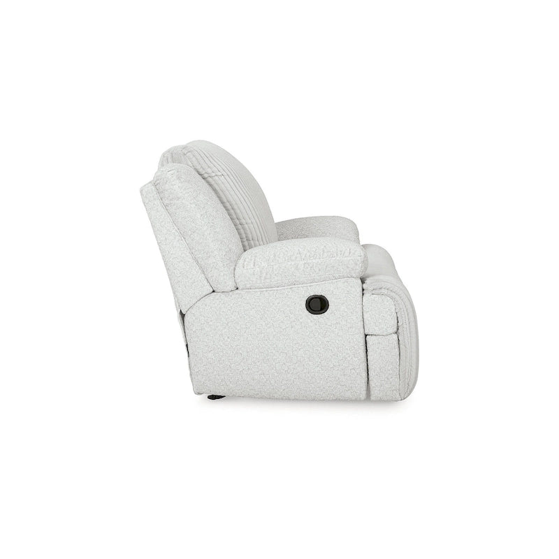 Fauteuil inclinable à bascule en velours côtelé marron/gris avec languette et coussins décoratifs – 1 place