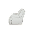 Fauteuil inclinable à bascule en velours côtelé marron/gris avec languette et coussins décoratifs – 1 place