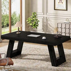 Bureau de direction bois noir/marron - Style vintage, usage unique