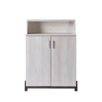 Meuble à chaussures 5 étagères Gris vieilli / Bois / Chêne blanc – Style contemporain, Utilisation familiale