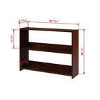 Lit mezzanine double cappuccino/blanc/gris foncé avec bureau escamotable, commode 3 tiroirs et bibliothèque – 1 couchage