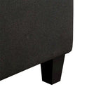 Canapé 3 places en tissu lin noir / gris / gris clair – Style moderne, pour 3 personnes