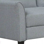 Canapé 3 places en tissu lin noir / gris / gris clair – Style moderne, pour 3 personnes