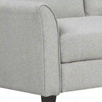 Canapé 3 places en tissu lin noir / gris / gris clair – Style moderne, pour 3 personnes