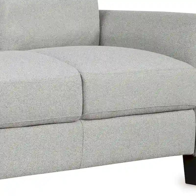 Canapé 3 places en tissu lin noir / gris / gris clair – Style moderne, pour 3 personnes