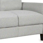 Canapé 3 places en tissu lin noir / gris / gris clair – Style moderne, pour 3 personnes