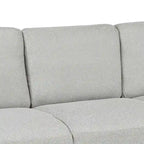 Canapé 3 places en tissu lin noir / gris / gris clair – Style moderne, pour 3 personnes