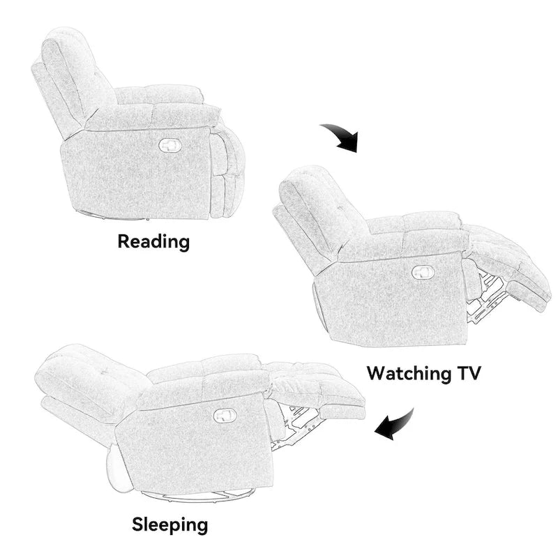 Fauteuil inclinable pivotant à 360° Vert / Blanc / Rose / Jaune – 1 place