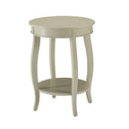 Table d'appoint à pieds galbés Round Top – Rouge / Bleu sarcelle / Blanc antique / Marron, Simple