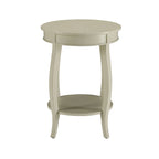 Table d'appoint à pieds galbés Round Top – Rouge / Bleu sarcelle / Blanc antique / Marron, Simple