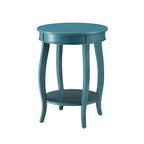 Table d'appoint à pieds galbés Round Top – Rouge / Bleu sarcelle / Blanc antique / Marron, Simple