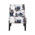 Fauteuil d'appoint contemporain en polyester avec pieds coniques en bois d'hévéa – 1 place