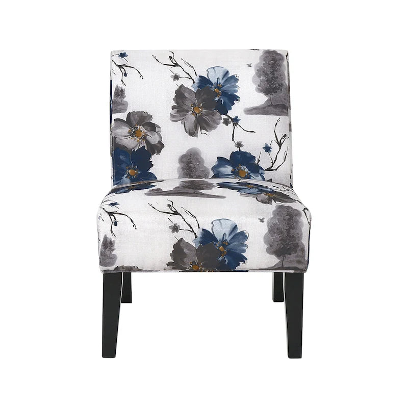 Fauteuil d'appoint contemporain en polyester avec pieds coniques en bois d'hévéa – 1 place