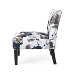 Fauteuil d'appoint contemporain en polyester avec pieds coniques en bois d'hévéa – 1 place
