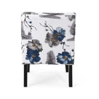 Fauteuil d'appoint contemporain en polyester avec pieds coniques en bois d'hévéa – 1 place