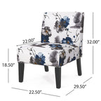 Fauteuil d'appoint contemporain en polyester avec pieds coniques en bois d'hévéa – 1 place