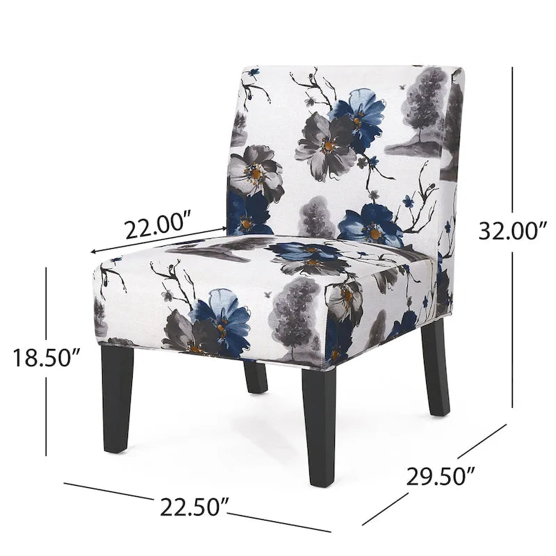 Fauteuil d'appoint contemporain en polyester avec pieds coniques en bois d'hévéa – 1 place