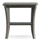 Table d'appoint étroite avec étagère – Gris / Cerisier Chocolat, un utilisateur