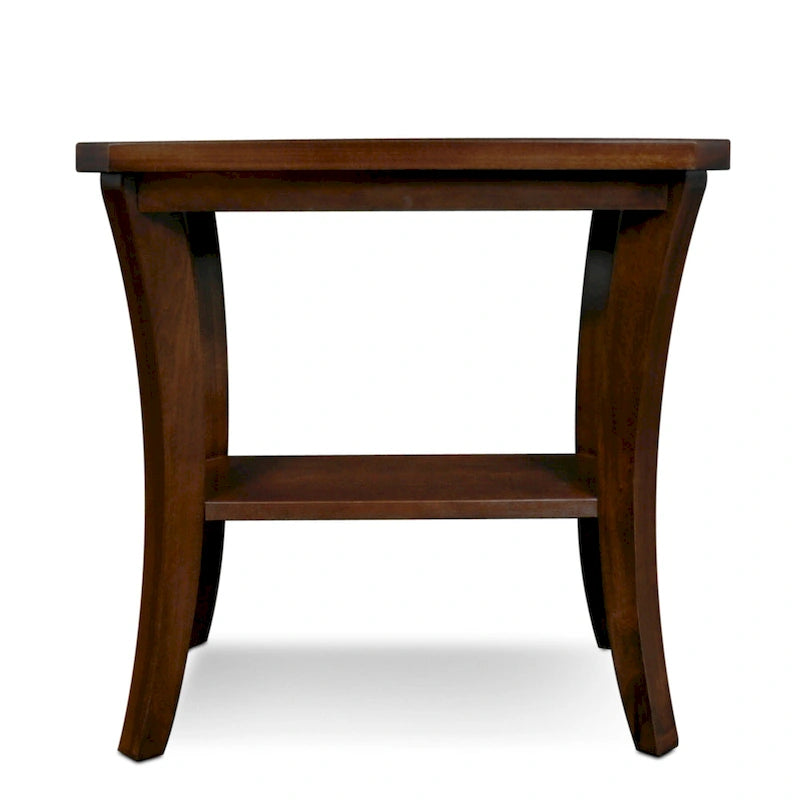 Table d'appoint étroite avec étagère – Gris / Cerisier Chocolat, un utilisateur