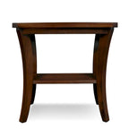 Table d'appoint étroite avec étagère – Gris / Cerisier Chocolat, un utilisateur