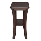 Table d'appoint étroite avec étagère – Gris / Cerisier Chocolat, un utilisateur