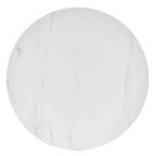 Table à manger ronde en marbre et chêne clair avec pied central – 90 cm ou 119 cm, 2 à 4 places
