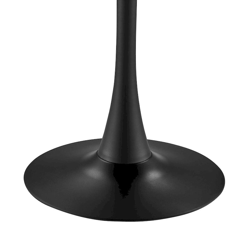 Table à manger ronde en marbre et chêne clair avec pied central – 90 cm ou 119 cm, 2 à 4 places