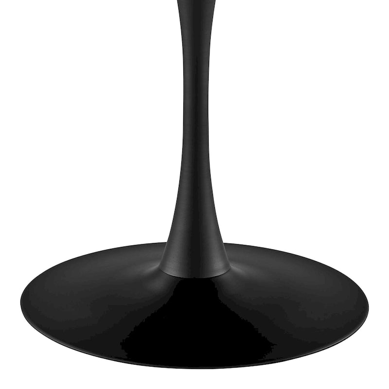 Table à manger ronde en marbre et chêne clair avec pied central – 90 cm ou 119 cm, 2 à 4 places