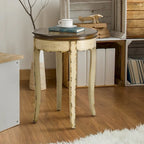 Table d'appoint ronde de transition (blanc/vert/rouge) pour 1 personne