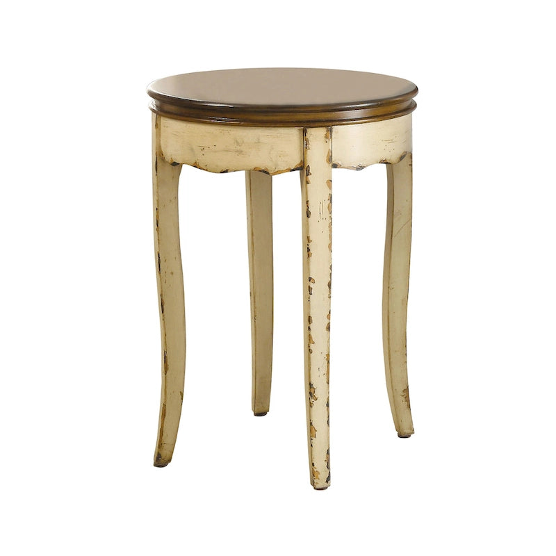 Table d'appoint ronde de transition (blanc/vert/rouge) pour 1 personne