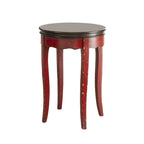 Table d'appoint ronde de transition (blanc/vert/rouge) pour 1 personne