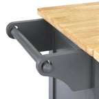 Chariot de cuisine à abattant 3 tiroirs Noir / Gris clair / Rouge / Blanc / Gris anthracite / Cerisier / Bleu indigo – Cadre en bois avec armoire, Unité simple