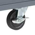 Chariot de cuisine à abattant 3 tiroirs Noir / Gris clair / Rouge / Blanc / Gris anthracite / Cerisier / Bleu indigo – Cadre en bois avec armoire, Unité simple