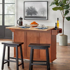 Chariot de cuisine à abattant 3 tiroirs Noir / Gris clair / Rouge / Blanc / Gris anthracite / Cerisier / Bleu indigo – Cadre en bois avec armoire, Unité simple