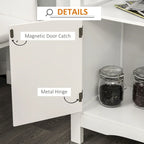 Buffet/bar de cuisine moderne expresso/blanc avec tiroir, 2 placards et casier à vin pour 12 bouteilles – Unité individuelle