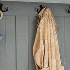 Porte-manteau 3-en-1 Blanc / Noir / Gris avec banc et rangement à chaussures – Style moderne, Utilisation familiale