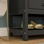 Porte-manteau 3-en-1 Blanc / Noir / Gris avec banc et rangement à chaussures – Style moderne, Utilisation familiale