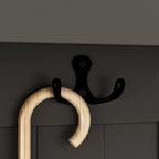 Porte-manteau 3-en-1 Blanc / Noir / Gris avec banc et rangement à chaussures – Style moderne, Utilisation familiale