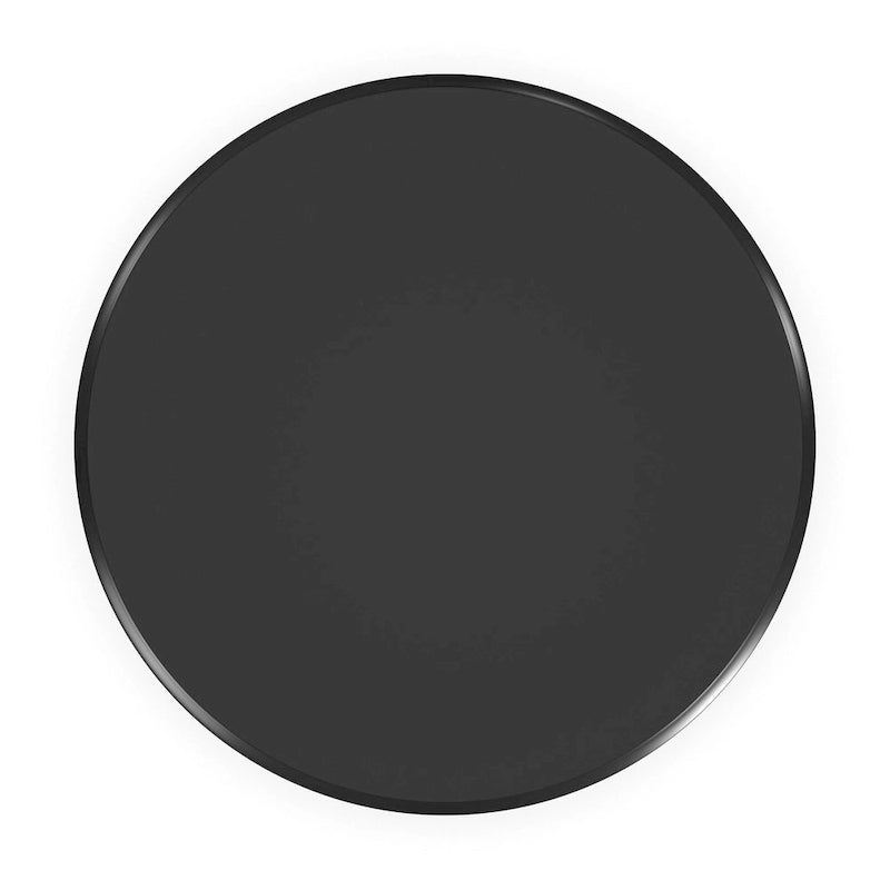 Table de salle à manger ronde sur pied – Multi / Blanc cassé / Noir – En bois massif, pouvant accueillir jusqu'à 4 personnes