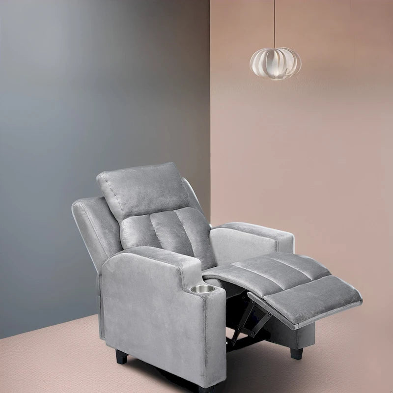 Fauteuil inclinable multicolore pour enfants avec repose-pieds et 2 porte-gobelets – Style ludique, pour 1 enfant
