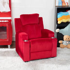 Fauteuil inclinable multicolore pour enfants avec repose-pieds et 2 porte-gobelets – Style ludique, pour 1 enfant